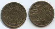 Deutsches Reich Weimar 10 Rentenpfennig G10157 - Germany Weimar Scarce -