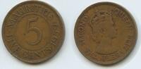 Mauritius Five Cents (5 Cents) G11490 - Queen Elisabeth II. -