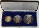 Spanien Drei Silbermedaillen GN663 - Juan Carlos I. REX HISPANIAE in original Box -