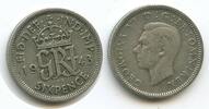 Großbritannien Six Pence (6 Pence) Silber H1442 - George VI. Silber Great Britain -