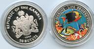 50 Bututs Silber 1997 Gambia G3052 - Marine Life Tropenfische Multicolor Farbmünze Unzirkuiert