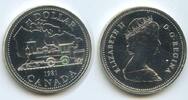 Kanada 1 Dollar Silber GS169 - Eisenbahn Trans-Canada Railway Proof Queen Elizabeth II. -
