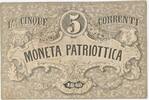 Italien 5 Lire (Lire Cinque Correnti) GB058 - Paper Money Italy Venezia Moneta Patriottica Venetia -