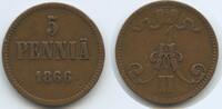 Finnland 5 Penniä G13891 - Alexander II. 1855-1881 von Russland -
