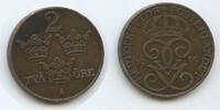 Schweden 2 Öre G2334 - Gustaf V. 1907-1950 Svergie Sweden -
