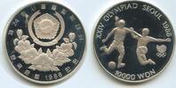 Südkorea 10000 Won Silber G3815 - Fussball Olympide Seoul 1988 Diving Korea South -
