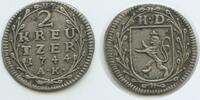 Hessen-Darmstadt 2 Kreuzer H0593 - RAR Ludwig VIII. 1739-1768 -