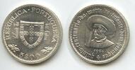Portugal Republik 5 Escudos Silber H0318 - Prince Henry Portuguesa -