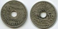 Tunesien Französisches Protektorat 25 Centimes G1394 - Muhammad al-Nasir Bey 1906-1922 Tunisia -