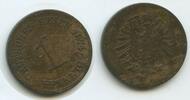 Deutsches Reich Kaiserreich 1 Pfennig G10420 - RAR Germany Empire Wilhelm I. -