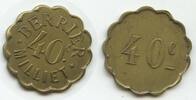 Frankreich 40 Centimes Jeton Notgeld Restaurant Token M361 - Restaurant Berrier Milliet - Lyon France -