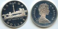 Kanada 1 Dollar Silber G6509 - Toronto Kanu Indianer Proof Elisabeth II. 1952-2022 Canada -