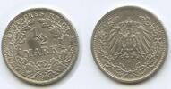 Deutsches Reich ½ Mark Silber G4694 - Wilhelm II. Germany Empire -
