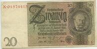 Deutsches Reich Weimar 20 Reichsmark GB120 - Reichsbanknote Banknbote Germany -