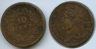 Französische Kolonien Guyana 10 Centimes G2662 - Guadeloupe Martinique Saint Dominique French colonies Charles X. -