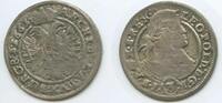 RDR Österreich Schlesien Breslau 3 Kreuzer (Groschen) Silber G5245 - Leopold I. 1658-1705 -