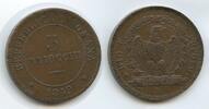 Vatikan Italien-Kirchenstaat 3 Baiocchi G1707 - Roman Republic - Papst Pius IX. 1846-1878 Italy -