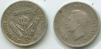 Südafrika 3 Pence G3140 - King George VI. 1936-1952 South Africa Suid-Afrika -