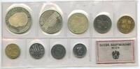 Österreich Großer Kursmünzensatz Original GN352 - KMS mit 25 + 50 Schilling Silber - Coin Mint Set -