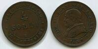 Vatikan Italien-Kirchenstaat Rom 4 Soldi (20 Centesimi) G1502 - Papst Pius IX. 1846-1870 Papal States Italian states -