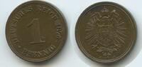 1 Pfennig 1876 A Deutsches Reich Kaiserreich G9559 - RAR Wilhelm I. 1871-1888 Germany Fast unzirkuiert