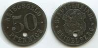 Deutsches Reich Kaiserreich 50 Pfennig Notgeld nd. 1918-1919 T365 - Stadtgemeinde Heidelberg Kriegsgeld Sehr Schön - Vorzüglich