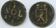 Luxemburg Belagerung 1 Sol G7704 - Luxembourg Siege Coinage Scarce -