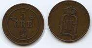 Schweden 5 Öre (5 Øre) G15633 - Oscar II. 1872-1907 Sweden -