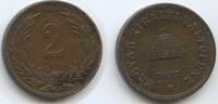 Ungarn Magyar Királyi Váltópénz 2 Filler G4168 - Hungary Franz Joseph I. 1848-1916 -