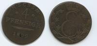 Sachsen-Coburg-Saalfeld 4 Pfennig G6853 - RAR Ernst I.1806-1826 -