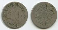 Deutsches Reich 10 Pfennig G9573 - RAR Wilhelm I. 1871-1888 Germany Empire -