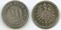 Deutsches Reich Kaiserreich 20 Pfennig Silber G10279 - Wilhelm I. 1871-1888 Germany Empire -