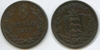 Guernsey 8 Doubles G7491 - British Dependency Queen Victoria 1837-1901 -