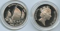 Bermuda One Dollar PA034 - Olympic Games Barcelona 1992 Segelboot Proof -