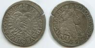 RDR Österreich VI Kreuzer Silber H0331 - Leopold I. 1658-1705 Austria Vienna -
