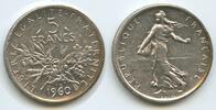 Frankreich 5 Francs Silber G9307 - Liberty La Semeuse France -