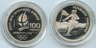Frankreich 100 Francs Silber GS012 - Eiskunstlauf 1992 Olympics Albertville -