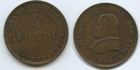 Vatikan Italien-Kirchenstaat 4 Soldi (20 Centesimi) G1523 - Papst Pius IX. 1846-1870 Papal States Italian states -