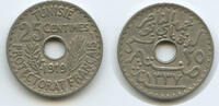 Tunesien Französisches Protektorat 25 Centimes G0119 - Muhammad al-Nasir Bey 1906-1922 Tunisia -