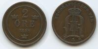 Schweden 2 Öre (2 Øre) G15596 - Oscar II.1872-1907 Svergie Sweden -
