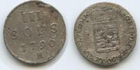 RDR Österreich Luxemburg 3 Sols Silber H1376 - RAR Leopold II. 1790-1792 Luxembourg -