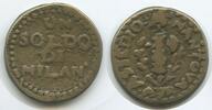 Belagerung Von Mantua Italien 1 Soldo (Un Soldo di Milan) G0904 - Siege coinage SEHR RAR Franz II./I. -