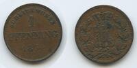 Deutschland Bayern 1 Pfennig 1864 G14164 - Maximilian II. Joseph 1848-1864 Vorzüglich