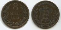 Guernsey 8 Doubles G7479 - British Dependency Queen Victoria -