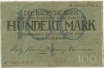 Deutsches Reich Baden 100 Mark GB308 - Badische Bank Mannheim Notgeldschein Banknote -