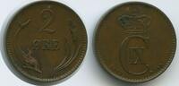 Dänemark 2 Öre (2 Øre) G8727 - Christian IX. 1863-1906 Denmark -