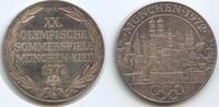 Deutschland Bundesrepublik Bayern Silbermedaille M680 - XX. Olympische Spiele in München-Kiel 1972 - Weingut Pieroth -