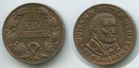 Deutschland Bundesrepublik Baden-Durlach Ein Kreuzer Medaille GX555 - Johann Peter Hebel 1760-1960 -