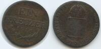 Österreich Ungarn Kaiserreich 1 Kreuzer G5450 - SEHR RAR Franz II. 1792-1835 -
