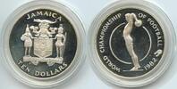 Jamaika 10 Dollars Silber G2071 - Fussball WM Spanien 82 World Championship of Football - Jamaica -